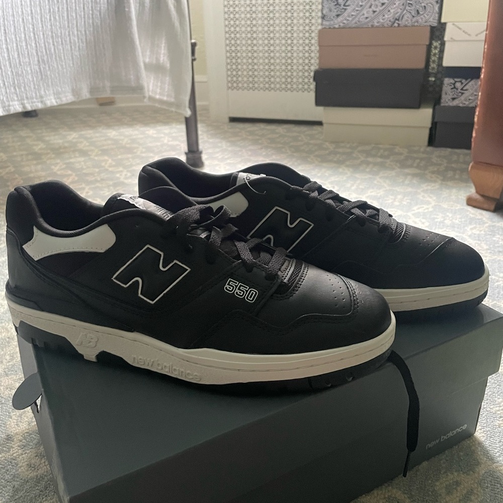 Never worn New Balance Black 550 sneakers. Size 11